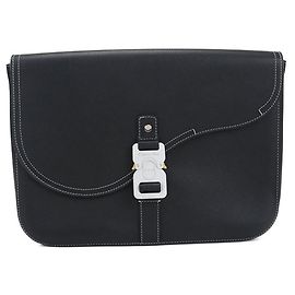 DIOR Saddle clutch bag for men in black Black