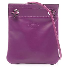 Bolsa Aline Mini Hermès em couro Swift, roxa Roxo