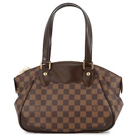 Borsa Louis Vuitton Damier Ebene Verona PM LOUIS VUITTON Spalla Monogram per Donne Rosso