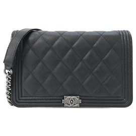 Cadena de cartera Chanel Boy line Negro