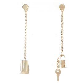 Boucles d'oreilles en crochet Hermès Kelly Rose