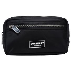 Burberry Nylon Clutch-Tasche, schwarz, Schwarz