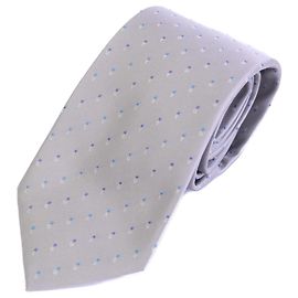 LOUIS VUITTON Corbata LV Spelling de seda gris plata para hombre Castaño