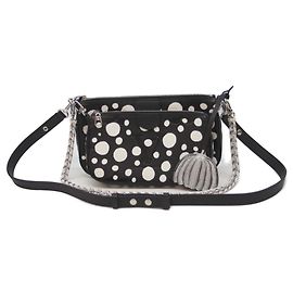 LOUIS VUITTON x KY Yayoi Kusama Empreinte Infinity Dot Noir Multi-Pochette Acessórios Bolsa de Ombro em Preto e Branco para Mulheres Preto