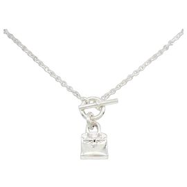 Collana Amuleto Birkin di Hermès Argento