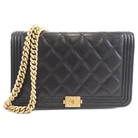 Cartera de Cadena Boy Line de Chanel Negro