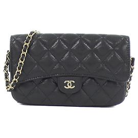 Chanel Timeless Classic Line Phone Case Black