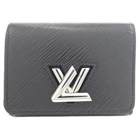 Louis Vuitton Epi Portefeuille Twist Compact Wallet Black