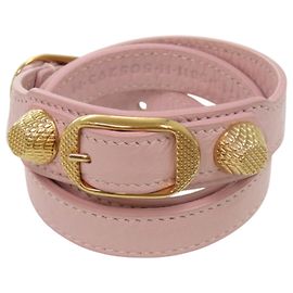 Pulseira de couro rosa Giant Stud da Balenciaga - como nova Rosa