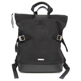 Saint Laurent RIVINGTON RACE Convertible Backpack Men,Women Canvas,Leather Backpack Black Black