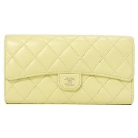Chanel Timeless Classic Line Wallet Yellow