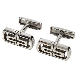 Bulgari Abotoaduras de prata com logo Parentesi da BVLGARI para homens e mulheres Prata