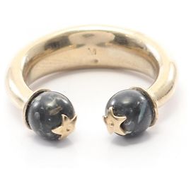 Anello Aperto Dior Christian Dior, GP (Placcato Oro), Donna, Oro e Nero Nero