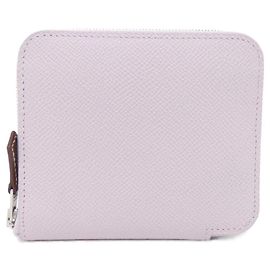 Billetera compacta de seda ANIMAPOLIS de Hermès Rosa