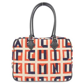 Sac à main Plume LETTRES AU CARRE Hermès Noir