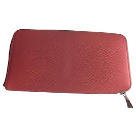 Hermès Billetera de cuero Silk'In Roja