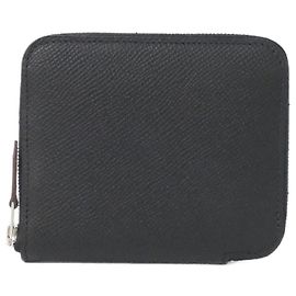 Hermès Hermes EN LIBERTE Silk In Compact Wallet Black
