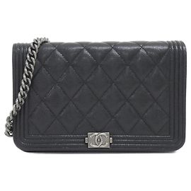 Cartera de Cadena Boy de Chanel Negro
