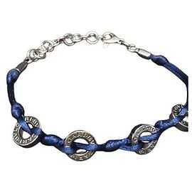 Bulgari Bracciale Bvlgari in tela blu navy per uomo Blu navy