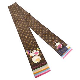 Sciarpa/Muffler Superflat Monogram Louis Vuitton (LV X) Marrone