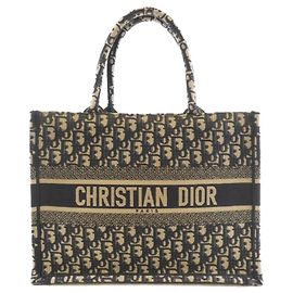Christian Dior DIOR OBLIQUE Book Tote Medium Handbag Brown
