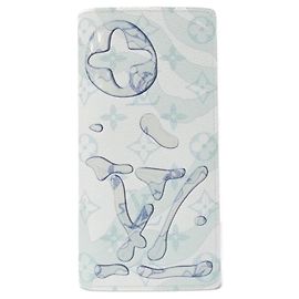 Cartera Brazza Monograma Aqua Garden de Louis Vuitton Azul
