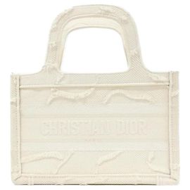 Mini bolsa Tote Book Christian Dior Branco