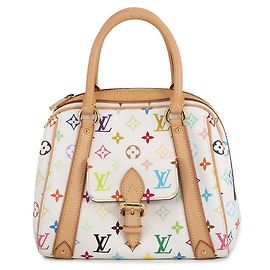 Louis Vuitton Monogram Multicolore Handbag, LV x TM Priscilla , White, Takashi Murakami Collaboration, Monogram, Women's LOUIS VUITTON White