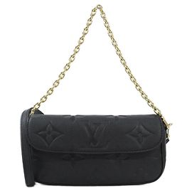 Borsa a Spalla Louis Vuitton Monogram Empreinte Wallet on Chain Ivy Nero