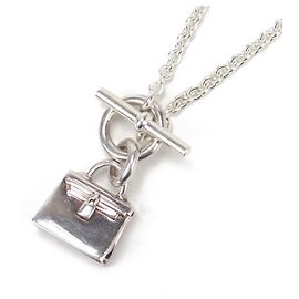 Hermès Collana Amuleto Kelly per Donne, Argento Argento