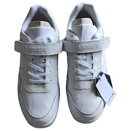 Baskets Lacoste blanches en cuir Blanc