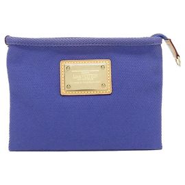 Louis Vuitton Antigua Pochette Plat Handbag Blue