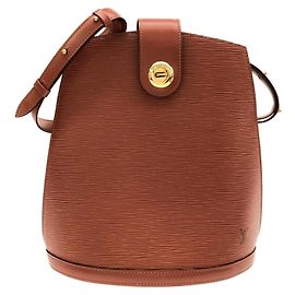 Sac à main épaule Cluny Epi Louis Vuitton Marron
