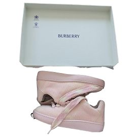 Burberry Schnürsneaker rosa Stoff Größe 40 Pink