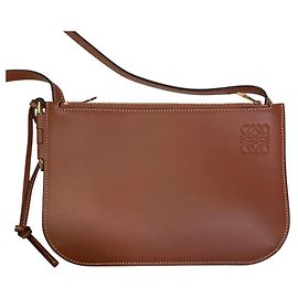 LOEWE GATE DOUBLE ZIP POUCH Borsa a doppia zip Gate Pochette a spalla .. Marrone Donna Marrone