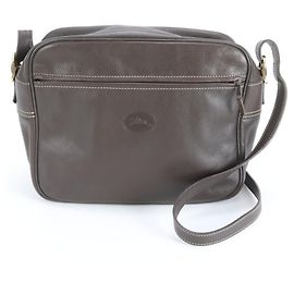 Longchamp Leather Shoulder Bag/Messenger Bag Brown Men's Brown
