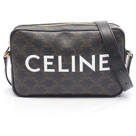 Céline Celine Triomphe Medium Messenger Bag Brown Black