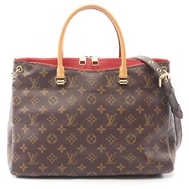 Borsa Pallas Louis Vuitton Marrone Rosso Fuschia Monogramma