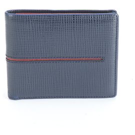 Tod's Leather fold Wallet, Navy, Men's Navy blue