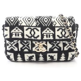 Borsa a Spalla Coconeige di Chanel Nero Bianco