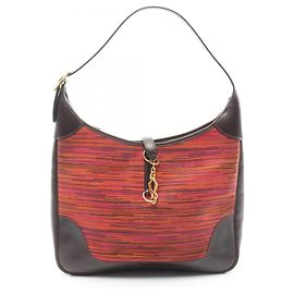 Bolsa de Ombro Hermès Trim 35 Marrom Multicor