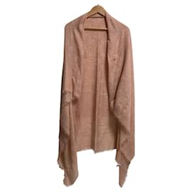 Sciarpa Monogram Louis Vuitton Rosa Beige