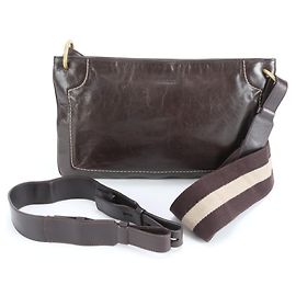 Borsa a spalla in pelle Bally Trainspotting per uomini Marrone