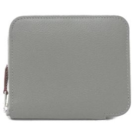 Hermès COLLIER DE CHIENS Seda em carteira compacta Marrom