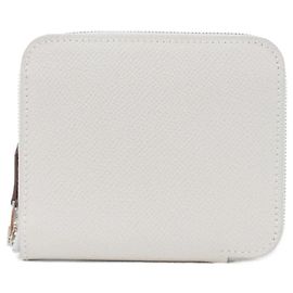 Hermes Hermès MORS & CO Silk in Compact Wallet White