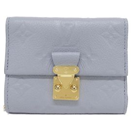 Louis Vuitton Monogram Empreinte Pochette Metis Compact Wallet Blue