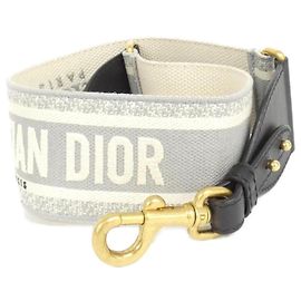 Dior Gray Canvas Watch Strap Brown