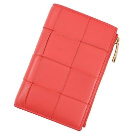 Bottega Veneta Cassette Medium Leather fold Wallet Orange