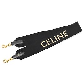 Céline Celine CELINE Jacquard Short Strap Shoulder . Black White Black