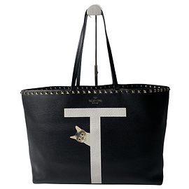 Valentino Garavani Women's Rockstud Cat Tote Bag Black